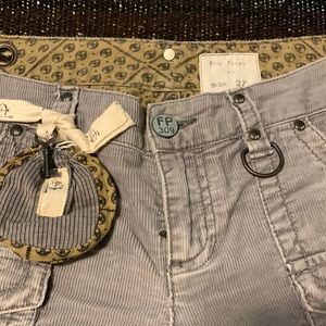 Free People Grey Cord Shorts, super cute! Hardly worn.